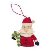 Santa Felt Ornament Set of 4-Lange General Store