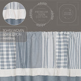 Farmstead Blue Patchwork Panel Curtains