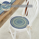 Sea Glass Braided Chair Pad-Lange General Store