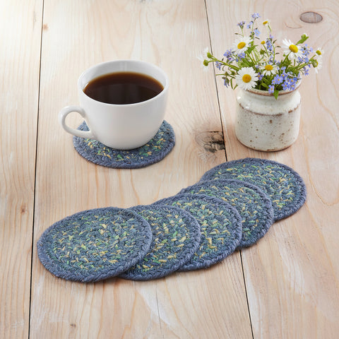 Sea Glass Braided Coasters-Lange General Store