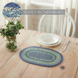 Sea Glass Braided Placemat-Lange General Store