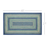 Sea Glass Braided Rug - Rectangle 27x48-Lange General Store