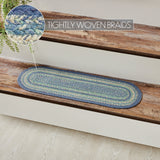 Sea Glass Oval Stair Tread Latex Rug-Lange General Store