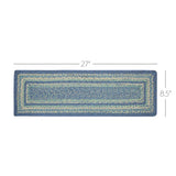 Sea Glass Rectangle Stair Tread Latex Rug-Lange General Store