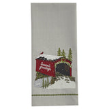 Seasons Greetings Bridge Dishtowel-Lange General Store