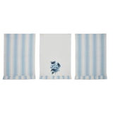 Serene Hydrangea Ruffled Tea Towel Set of 3-Lange General Store