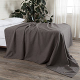 Serenity Grey Cotton Blanket-Lange General Store