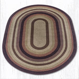 Serotina Black Cherry Collection Braided Rugs - Oval-Lange General Store