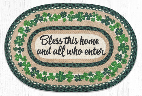 Shamrock Bless Braided Rug-Lange General Store