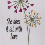 She Does It All With Love Dishtowel-Lange General Store