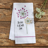 She Does It All With Love Dishtowel-Lange General Store