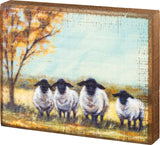 Sheep In A Field Block Sign-Lange General Store