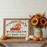 Shiplap Pumpkin Patch Red Truck Wall Sign