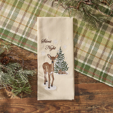 Silent Night Deer Dishtowel-Lange General Store