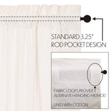Simple Life Flax Antique White Swag Curtains-Lange General Store