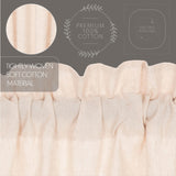 Simple Life Flax Natural Short Panel Curtains-Lange General Store