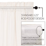 Simple Life Flax Antique White Panel Curtains-Lange General Store