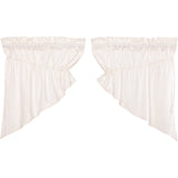 Simple Life Flax Antique White Prairie Swag Curtains-Lange General Store