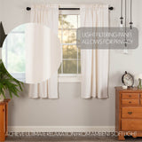 Simple Life Flax Antique White Short Panel Curtains-Lange General Store