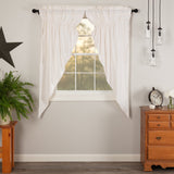 Simple Life Flax Antique White Short Prairie Curtains-Lange General Store