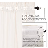 Simple Life Flax Antique White Valance-Lange General Store