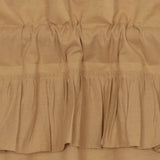 Simple Life Flax Khaki Ruffled Single Panel Curtain 96"-Lange General Store