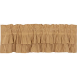 Simple Life Flax Khaki Ruffled Valance-Lange General Store