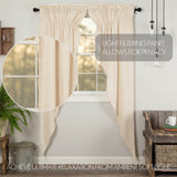 Simple Life Flax Natural Long Prairie Curtains-Lange General Store