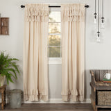 Simple Life Flax Natural Ruffled Panel Curtains-Lange General Store