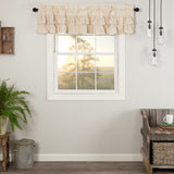 Simple Life Flax Natural Ruffled Valance-Lange General Store