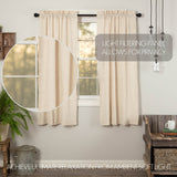 Simple Life Flax Natural Short Panel Curtains-Lange General Store