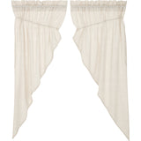 Simple Life Flax Natural Short Prairie Curtains-Lange General Store