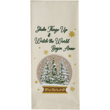 Snow Globe Shake Things Up Dishtowel-Lange General Store