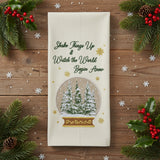 Snow Globe Shake Things Up Dishtowel-Lange General Store
