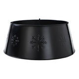 Snowflake Christmas Tree Collar Metal Charcoal-Lange General Store