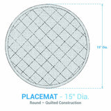 Snowman Plaid Round Quilted Placemats Set of 4