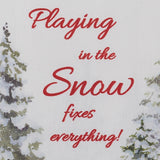 Snowman With Sled Dishtowel-Lange General Store