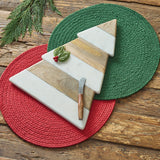 Solid Red Braided Placemats-Lange General Store