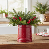 Granite Enamelware Utensil Crock - Red-Lange General Store