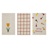 Spring Blessings & Tulips Tea Towel Set of 3-Lange General Store