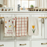 Spring Blessings & Tulips Tea Towel Set of 3-Lange General Store