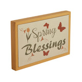 Spring Blessings w/ Butterflies Framed Wall Sign-Lange General Store