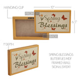 Spring Blessings w/ Butterflies Framed Wall Sign-Lange General Store