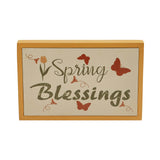 Spring Blessings w/ Butterflies Framed Wall Sign-Lange General Store