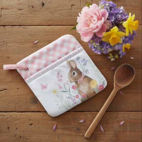 Spring Bunnies Pot Holder-Lange General Store
