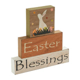 Spring In Bloom Easter Blessings Block Sign Set of 3-Lange General Store