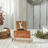 Spring In Bloom Easter Blessings Block Sign Set of 3-Lange General Store