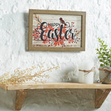 Spring In Bloom Happy Easter Floral w/ Songbird Wall Sign-Lange General Store