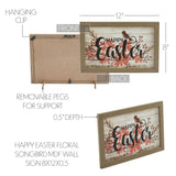 Spring In Bloom Happy Easter Floral w/ Songbird Wall Sign-Lange General Store