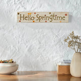 Spring In Bloom Hello Springtime w/ Flowers Wall Sign-Lange General Store